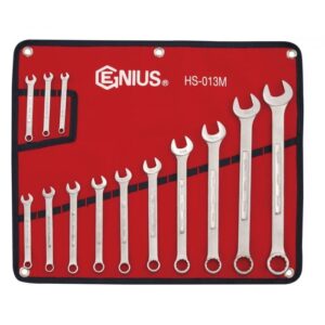 GENIUS TOOLS 13 PIECE METRIC COMBINATION WRENCH (MATTE FINISH)
